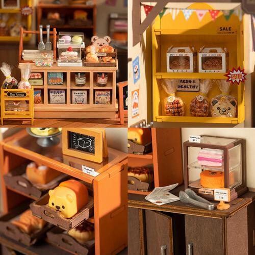 Robotime Rolife Becka's Baking House DIY Wooden Miniature Dollhouse