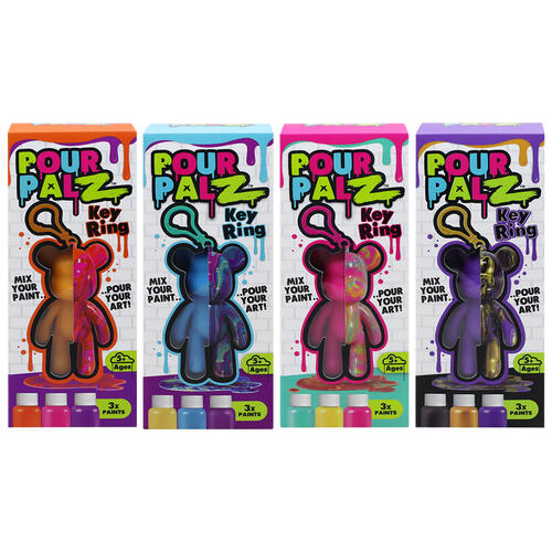 Pour PalZ Paint Mini Bear Keyring - Assorted (1 Pc)