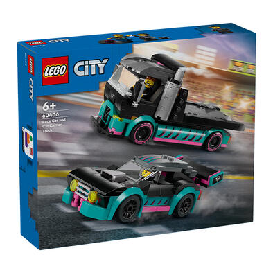 LEGO City Race Car and Car Carrier Truck 60406