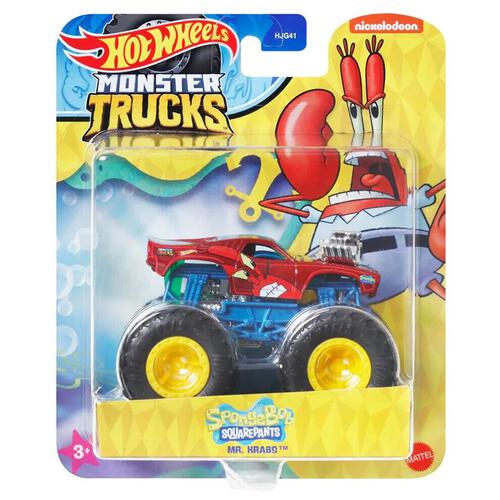 Hot Wheels Monster Trucks 1:64  Spongebob - คละแบบ