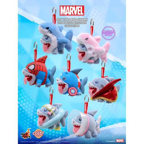 Hot Toys Jeff The Land Shark Cosbi Plush Keychain Collection - Blind Box (1Pc)