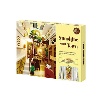 Robotime Rolife Sunshine Town Book Nook Shelf Insert
