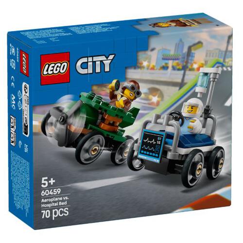 LEGO City Airplane vs. Hospital Bed Race Car Pack 60459