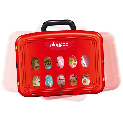 playpop Collapsible Shopping Cart Set