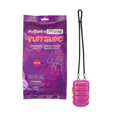 playpop Puffaré x playpop Inflatable Fashion Pouch - Flamingo Pink