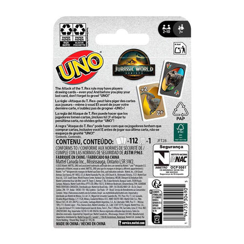 Uno Jurassic World Rebirth