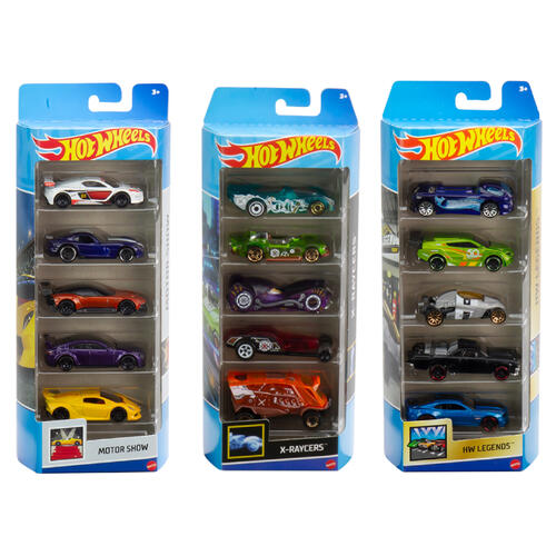 Hot Wheels Basic Car 5 Pieces - Assorted