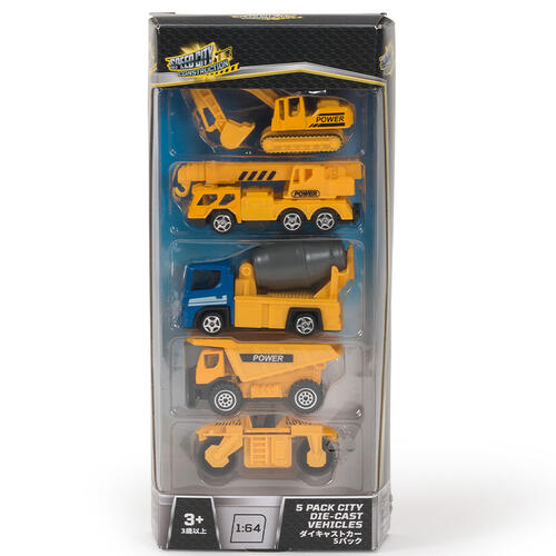 Speed City Construction สปีดซีตี้ 5 Pack City Die-Cast Vehicles
