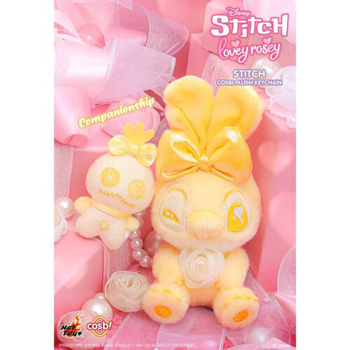 Hot Toys Cosbi Disney Stitch Lovey Rosey Plush Keychain - Blind Box (1 Pc)