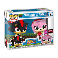 Funko Pop! Games: Sonic The Hedgehog - Shadow & Amy (Flocked)