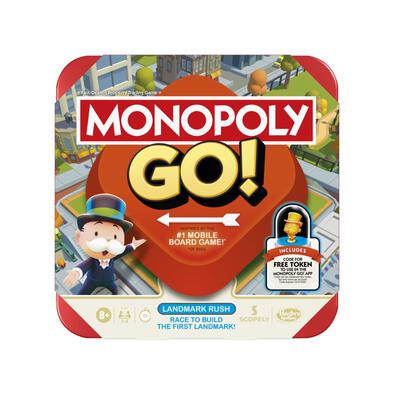 Monopoly GO! Board Game, Inspired by the Popular Mobile Board Game, 15 Mins., Family Games, Ages 8+