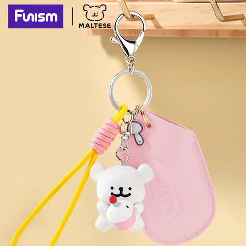 Funism Maltese And Cupcake Keychain