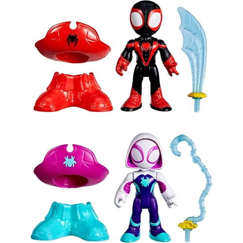Spidey And His Amazing Friends Water-Webs Pirate Spin & Pirate Ghost-Spider Action Figure Set
