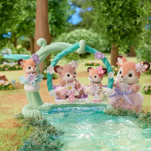 Sylvanian Families Deer Babies - Floral Swing Set