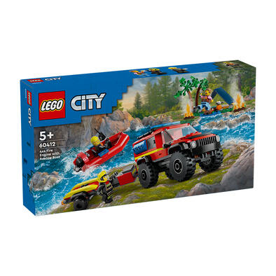LEGO City 4x4 Fire Truck with Rescue Boat 60412