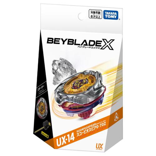 Takara Tomy Beyblade X UX-14 Starter Scorpio Spear 0-70Z