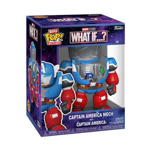 Funko Bitty Pop! Bitty Bot: Marvel What If? - Captain America Mech With Captain America