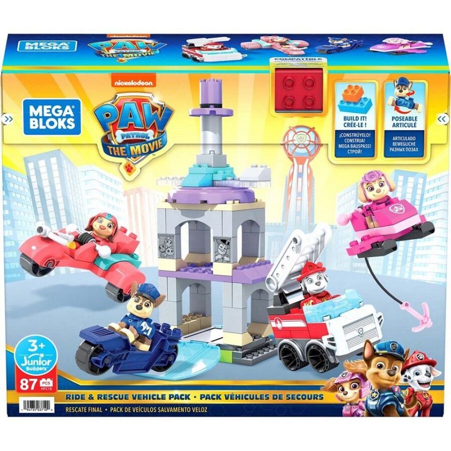 Mega Bloks Paw Patrol Ride Rescue Vehicle Pack Toys