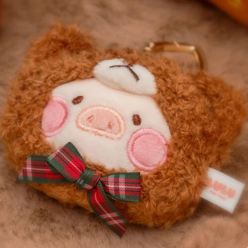 Lulu The Piggy Teddy Lulu Multi-usage Plush Keychain (Brown)