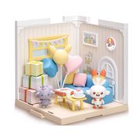 Takara Tomy Pokemon Pokepeace House Lounge Scorbunny & Espurr Set