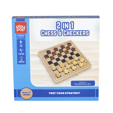 Play Pop เพลยป๊อป 2 In 1 Chess & Checker Strategy Game