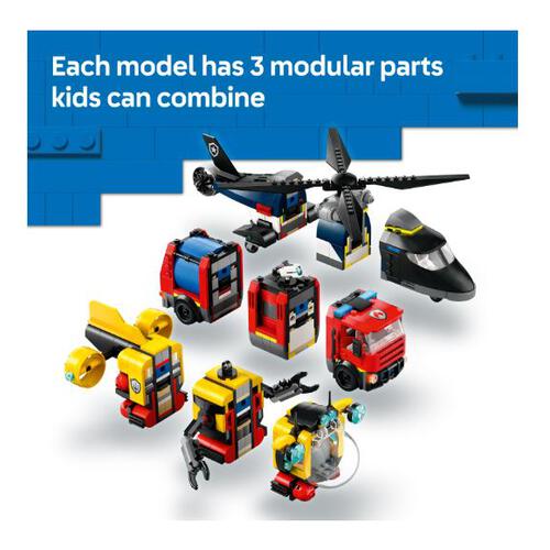 LEGO City Helicopter, Fire Truck & Submarine Remix 60462