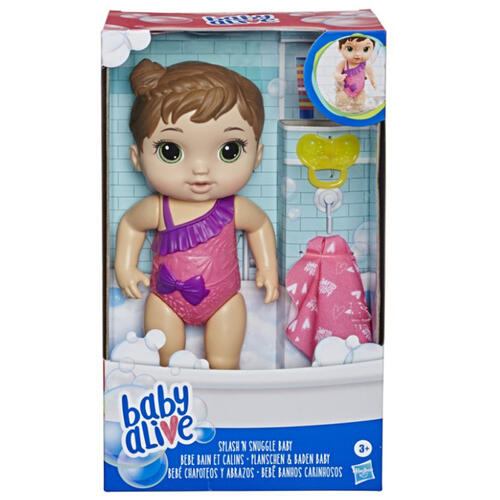 Baby Alive Splash 'n Snuggle Baby Doll For Water Play