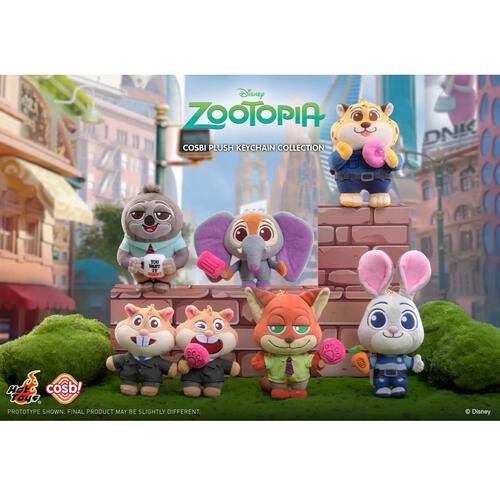 Hot Toys Disney Zootopia 2 Series Cosbi Plush Keychain Blind Box - Assorted (1 Pc)