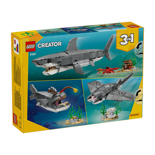 LEGO Creator 3 in 1 Fierce Shark with a Treasure Chest 31381