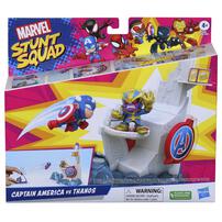 Marvel Stunt Squad Captain America vs Thanos Tower Smash Playset