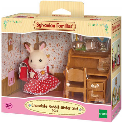 Sylvanian Family Chocolate Rabbit Sister Set (Desk)
