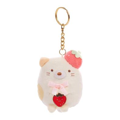 พวงกุญแจ Sumikkogurashi Neko San-X Original Strawberry Series