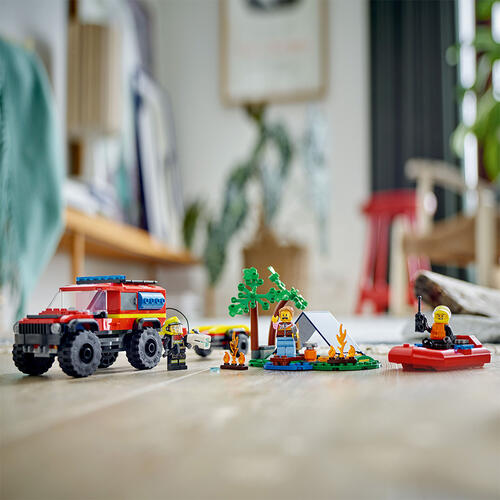 LEGO City 4x4 Fire Truck with Rescue Boat 60412