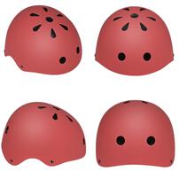 หมวกกันน๊อคเด็ก ขนาด L สีแดง (58-62 cm)