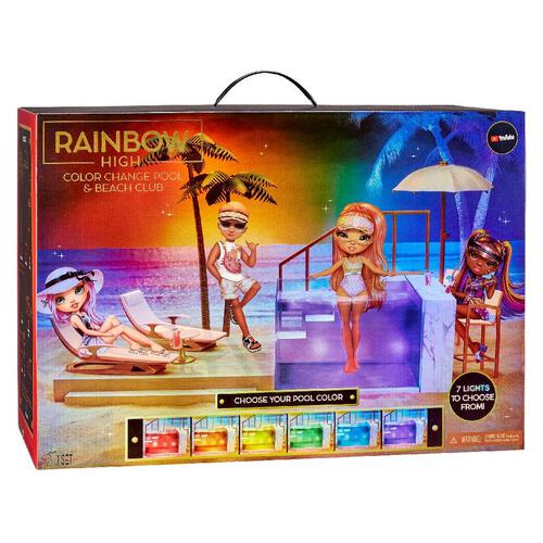 Rainbow High Color Change Pool & Beach Club Playset