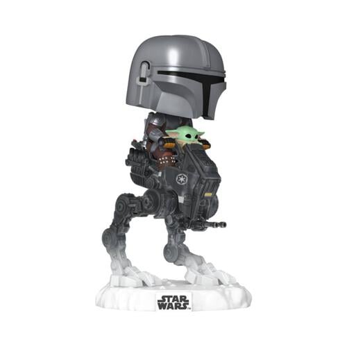 Funko POP! Star Wars - The Mandalorian with Grogu in Imperial Remnant AT-RT (Rides Deluxe) Vinyl Figure